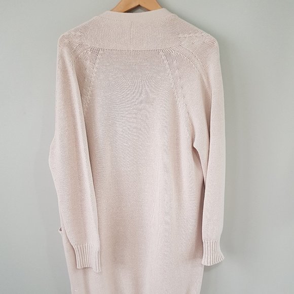 Open Cardigan Sweater 100% Cotton Size M - Picture 2 of 8
